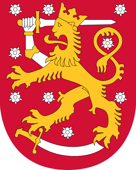 Coat of Arms of Finland. First used in 1580. Coat_of_arms_of_Finland.svg