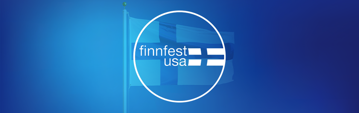 FinnFest USA logo and flag
